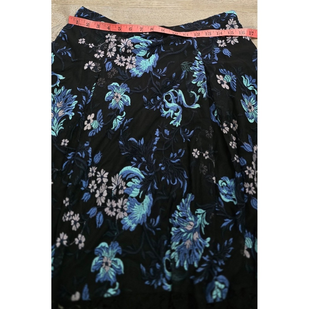 Sachin Babi Floral Embroidered Midi Skirt Women's Size 10 - Picture 5 of 8